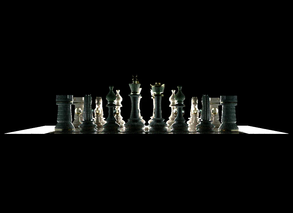 Open Chess Set rendered by HdRestir
