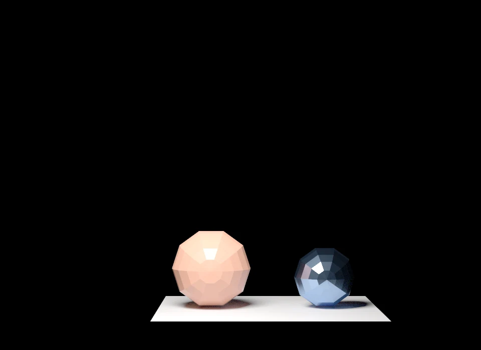 HdRestir MaterialX test scene with two glossy objects